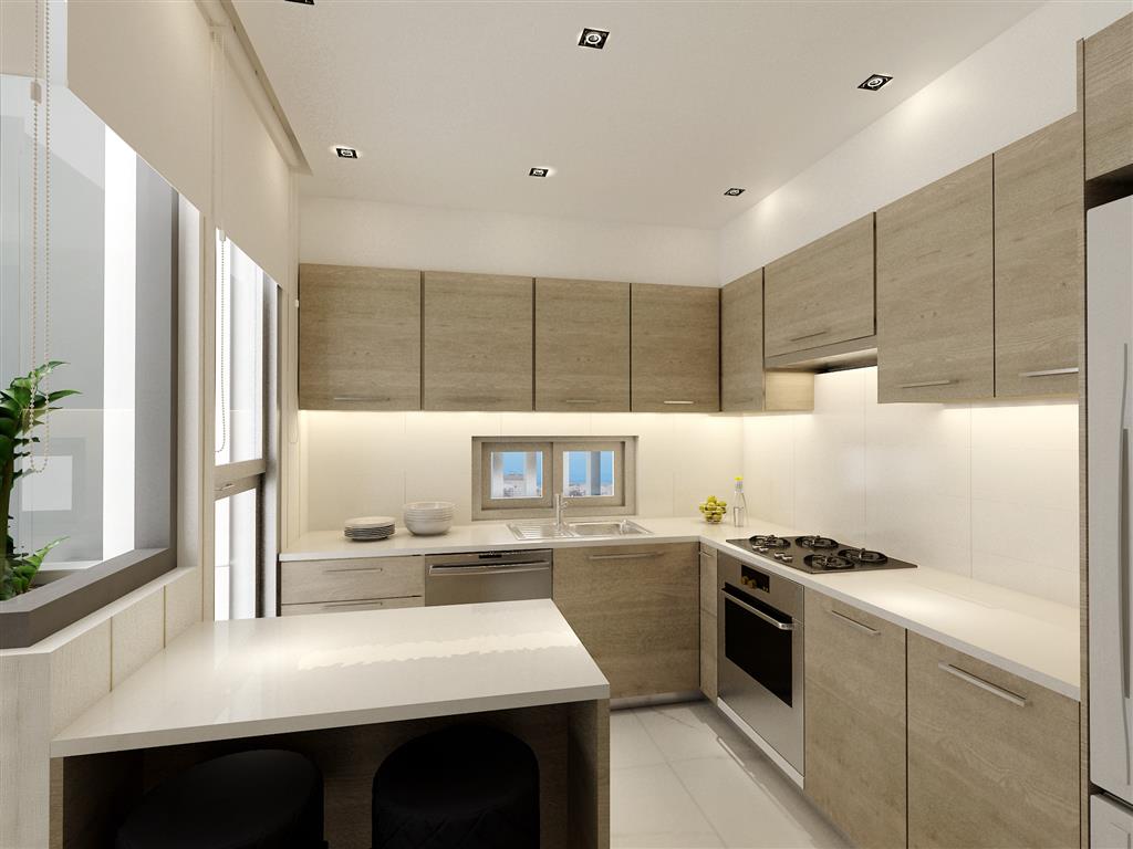 Кухня в современной новой квартире в Ларнаке