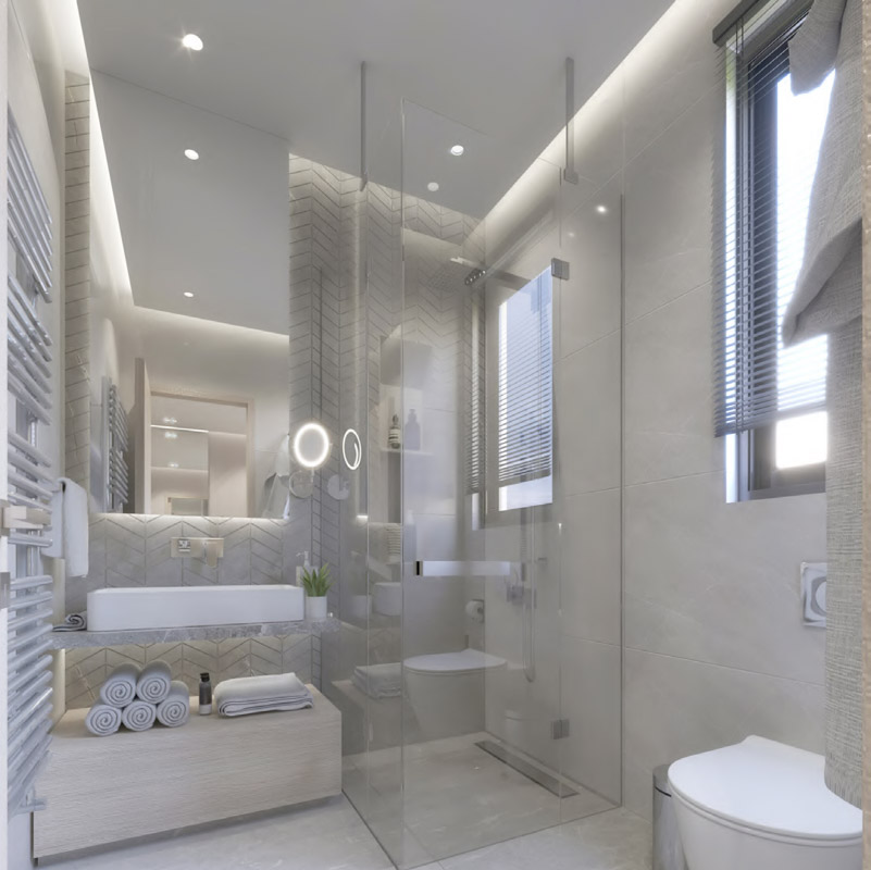 Новый блок квартир в Арадиппу - ванная
